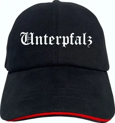 Produktbild von Unterpfalz Cappy - Altdeutsch bedruckt - Schirmmütze - Schwarz-Rotes Cap OneSize-SchwarzRot