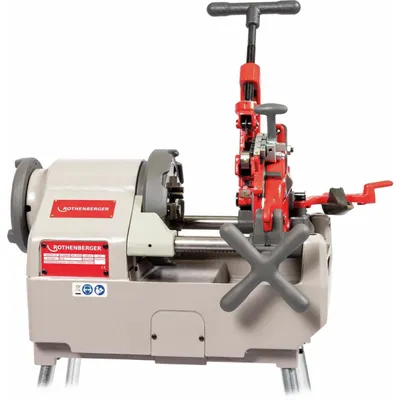 Produktbild von Rothenberger Gewindeschneidmaschine SUPERTRONIC 2SE, BSPT R 1/2–2", 230V, Automatik-Kopf, 1 Stk.