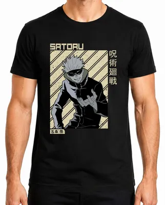 Obrázok produktu pre Satoru Gojo Jujutsu Kaisen Anime Aesthetics Fan Gift Manga Pánske tričko, čierna, L