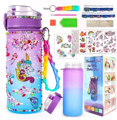 Productafbeelding van DIY Waterfles voor Kinderen met Eenhoorn Thema