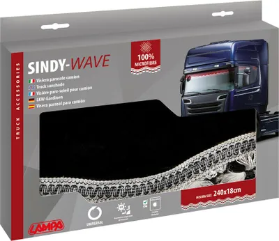 Produktbild von Lampa Sindy, Sonnenschutzstreifen aus Mikrofaser für Lastwagen - Schwarz