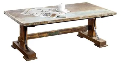 Produktbild von MASSIVMOEBEL24.DE Couchtisch Altholz 120x70x45 mehrfarbig lackiert NATURE OF SPIRIT #06