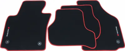 Produktbild von Fußmatten Sportline passend für Seat Leon 2 1P FR Cupra Bj. 2005-2012, Bandeinfassung:Rot