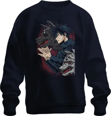 Produktbild von Wolfsbeschwörer Anime Shikigami Dämonenwolf düster Geschenk Uni Sweatshirt Pullover, Navy, L