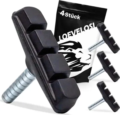 Produktbild von LOEVELOSI Cantilever Bremsbacken - 2 Paar, High Performance, Schwarz 4 Stück