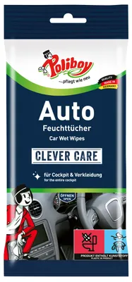 Produktbild von Poliboy Reinigungstücher Auto Staubmeister Feuchttücher - Inhalt 20 Stück, Reinigung Pflege