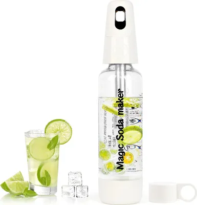 Produktbild von Tragbarer Sodawasser-Sprudler 1 L, kompakt & CO₂-betrieben, Ein-Knopf-Bedienung, ideal für Zuhause, Reisen & erfrischende Getränke