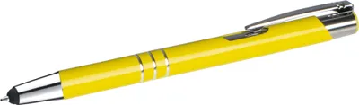 Produktbild von 10 Touchpen Kugelschreiber aus Metall / Farbe: sonnengelb