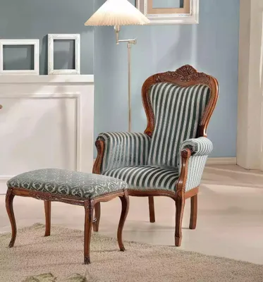 Zdjęcie produktu dla Klasyczny fotel do salonu jednoosobowy designerski fotel tapicerowany tkaniną meble