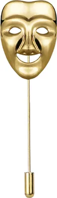 Produktbild von Kreative Mann Maske Legierung Brosche Pin Party Hochzeit Revers Anzug Kleid Pullover Dekor-Golden