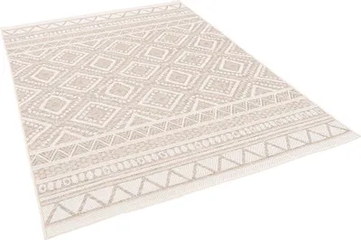 Produktbild von In & Outdoor Modern Flachgewebe Teppich Ottawa, Größe:160x230 cm, Design:Ethno Beige