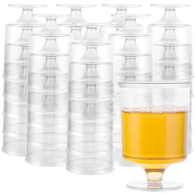 65 Kunststoff-Weingläser 180 ml, transparent, bruchfest