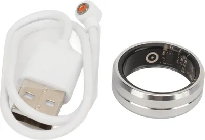 Immagine prodotto di Anello della salute intelligente Fitness Tracker Bluetooth per il monitoraggio del sonno conteggio dei passi monitoraggio IP68 impermeabile Android iOS Argento Taglia 12