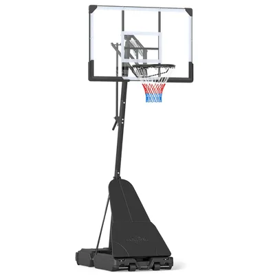 Produktbild von KOMFOTTEU Basketballständer 245-305 cm höhenverstellbar, Basketballanlager mit Rollen, Ball-Rückprallsystem & PC-Rückwand, Basketballkorb mit befüllbarem Sockel, Korbanlage für Kinder & Erwachsene