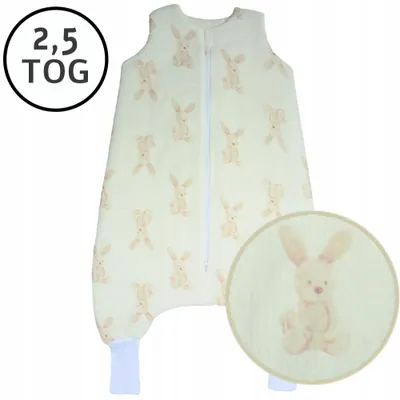 Produktbild von Ankras Mullwindelsack mit Beinen Bunny Ganzjährig 74-86