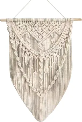 Obrázek produktu pro Velký makramé závěs na zeď, boho tapiserie s třásněmi, dekorace na zeď, tkaná, domácí dekorace do bytu, obývacího pokoje, ložnice, galerie, pozadí, okna