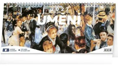 Immagine prodotto di NOTIQUE Calendario da tavolo "Arte" 2027 – Calendario bisettimanale, 33 x 14,5 cm
