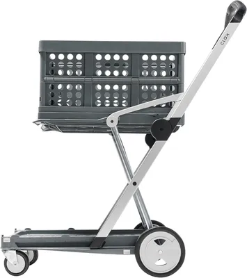 Image de Chariot de transport pliable, gris - Chariot mobile pliable - Chariot de transport - Chariot de courses - Plateforme mobile