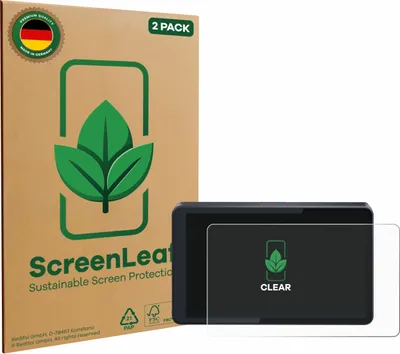 Produktbild von 2x ScreenLeaf Schutzfolie für CARabc DB601 nachhaltiger Displayschutz Display Schutz Folie Klar Transparent
