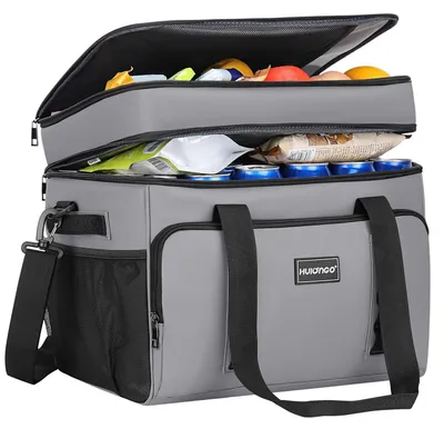 Image de Sac isotherme, étanche, pour pique-nique, double compartiment, 42 litres, couleur grise