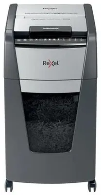 Skartovací stroj, mikrokonfety, 300 listov, REXEL, "Optimum AutoFeed+ 300M"