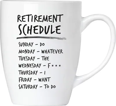 Produktbild von BRUBAKER - Retirement Schedule - Kaffeetasse aus Keramik - 300 ml - Kaffeebecher
