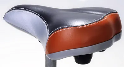 Produktbild von Filmer 47.057 Fahrradsattel - Sattel 3-farbig grau/silber/braun inkl. Sattelkloben