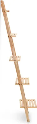 Immagine prodotto di Scala Portaoggetti a Parete in Legno di Cedro 41,5x30x176 cm