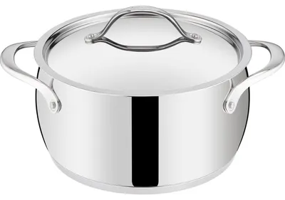 Zdjęcie produktu dla Garnek z pokrywką i uchwytami ze stali nierdzewnej, średnica 24 cm