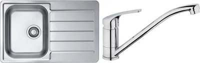 Produktbild von Alveus Sets - Spüle-Set Line 80 und Armatur Riviera + Geschenk, chrom SETA271