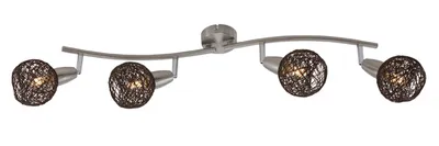 Produktbild von Briloner Deckenleuchte Strahler Nickel matt/Braun max. 4 x 5,5W E14 ohne Leuchtmittel schwenkbar