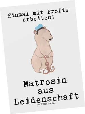 Produktbild von Mr. & Mrs. Panda Fotokarte Matrosin Leidenschaft - Weiß - Geschenk, Witzig, Spruch, Postkarten, Postkarte, Seeleute, Lustig, Ansichtskarte, Kunstkarten, Grußkarte