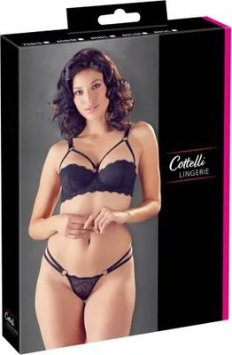 Produktbild von Cottelli LINGERIE - BH und String Set mit Spitze