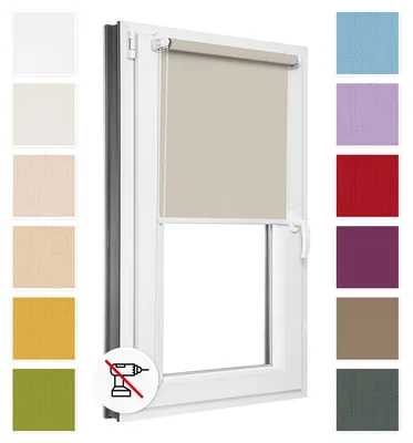 Produktbild von Estika Rollo ohne bohren - 55 x 150 cm - Milchig - für Fenster Klemmfix Montage