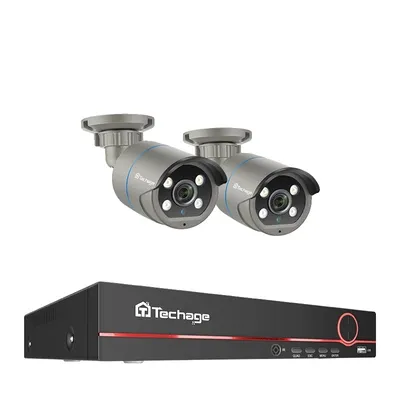 Produktbild von CCTV-Sicherheitsystem, 8CH NVR, H265 Video-Kompression, 8CH NVR 2 Kameras-b, Keine