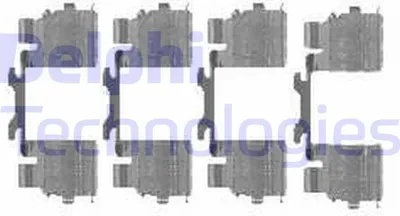 Produktbild von 4x DELPHI LX0476 Zubehörsatz Scheibenbremsbelag für FIAT Ducato Kastenwagen (250, 290) Ducato Pritsche / Fahrgestell (250, 290) Ducato Bus (250, 290)