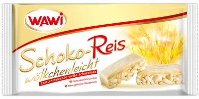 Produktbild von Wawi Schoko-Reis wölkchenleicht Weiße Schokolade 200g