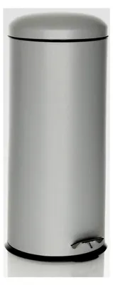 Produktbild von Mülleimer 30 Liter CLEAN VIII Metall Abfalleimer, hygienischer Treteimer Grau