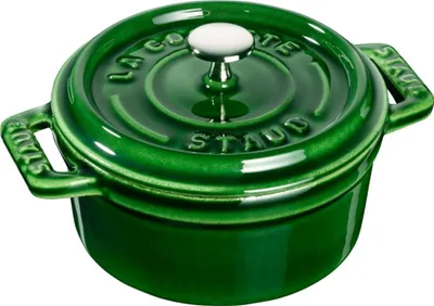 Produktbild von Staub Mini Cocotte 10cm rund Basilikum-grün, Gusseisen