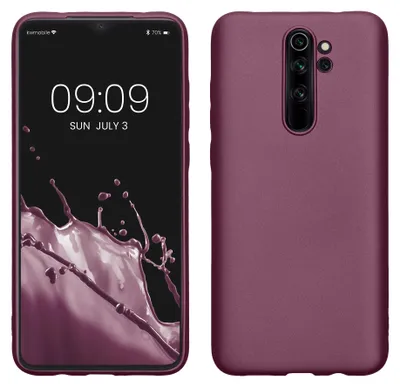 Produktbild von kwmobile Handyhülle für Xiaomi Redmi Note 8 Pro Hülle - Silikon Case metallisch schimmernd - Schutzhülle Cover - Metallic Lavendel