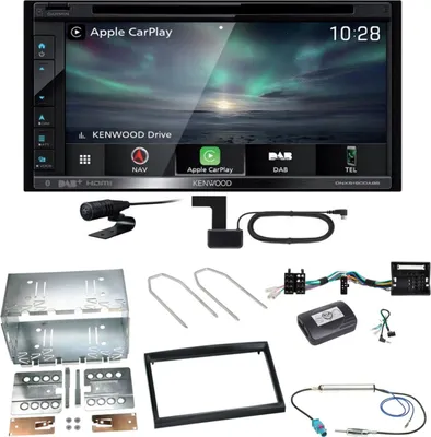 Produktbild von Kenwood DNX-5190DABS Navi CarPlay CD Einbauset für Citroen C2 C3 Berlingo Jumpy