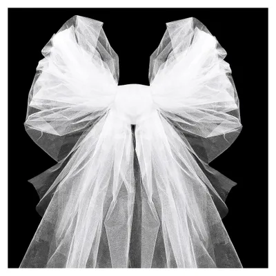 Produktbild von Organza Stoff DIY Tüllrolle 48cm x 10m Tüll Dekostoff für Hochzeiten und Dekorationen, Weiß