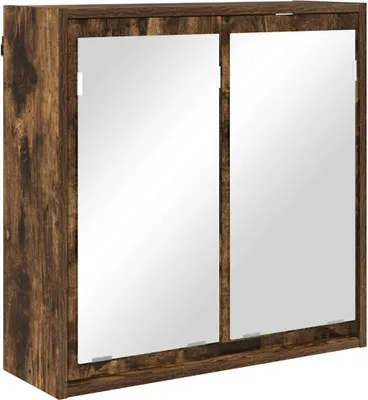Immagine prodotto di vidaXL Armadio a specchio per bagno in rovere fumé 60 x 20 x 60 cm