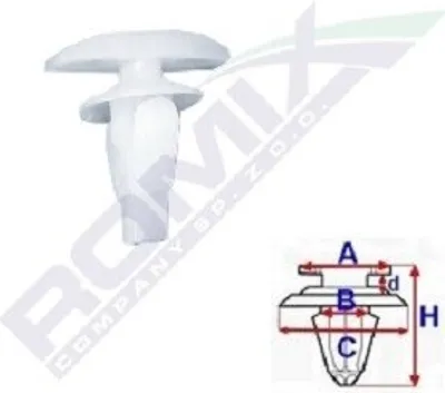 Immagine prodotto di ROMIX clip di rifinitura / modanatura di protezione C10070 per TOYOTA Yaris hatchback (_P9_) 5mm