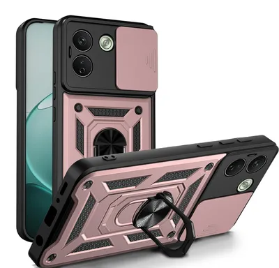 Produktbild von Outdoor Hülle für Xiaomi Redmi Note 17 Pro Max 5G Handyhülle mit Kameraschutz & Ringhalter Rosegold