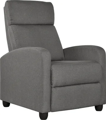 Produktbild von Yaheetech Fernsehsessel Relaxsessel mit Liege-Funktion, TV Sessel Ruhesessel Polstersessel Liegesessel verstellbar Einzelliegesessel für Wohnzimmer/Schlafzimmer/Lounge/Heimkino, Leinenstoff Grau