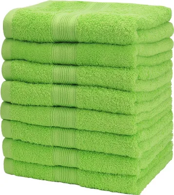 Produktbild von Frottier Handtücher 8er Pack 50x100cm, 100% Baumwolle, Apfel grün