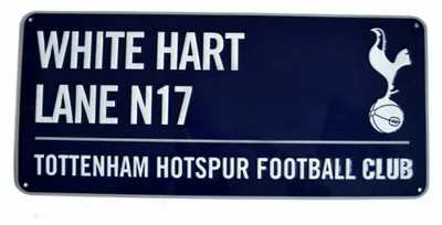 Obrázok produktu pre Tottenham Hotspur FC – dopravná značka, kovová BS659 (jednotná veľkosť) (námornícka modrá/biela)