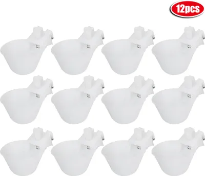 Image de 12 PCs Vogelautomatik -Trinkbecher für Wachtel -Tauben -Käfigvögel Fütterungsausrüstungen
