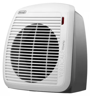 Produktbild von DeLonghi Schnellheizer HVY1030 - Heizgerät mit 2 Heizstufen für Räume bis max. 60 m³, Sicherheitsthermostat, Frostschutzfunktion, Raumthermostat, Sommerventilation, Weiß/Grau – Weiß/Grau, 2 Heizstufen